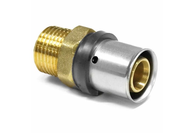 Pressfitting-Übergang 20 x 2,0 mm - 3/4 Zoll Außengewinde für MV-Rohr