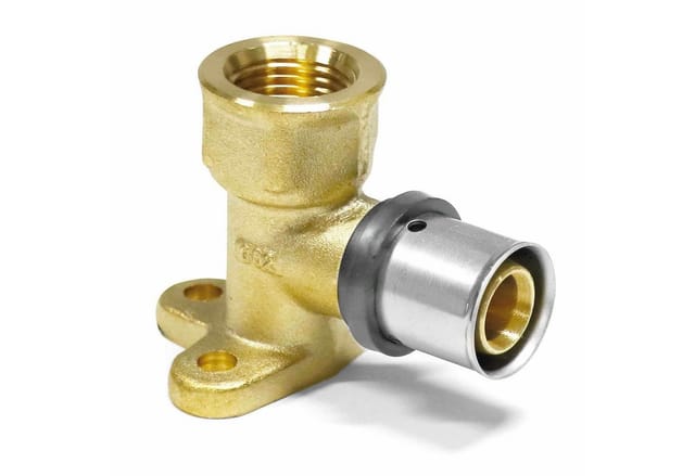 Pressfitting-Wandwinkel 39 mm - 16 x 2,0 mm - 1/2 Zoll Innengewinde für MV-Rohr