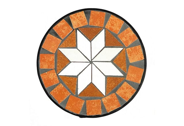 Blumenhocker Mosaik Rund 46 cm Blumenständer 12011 Beistelltisch Pflanzenständer Mosaiktisch - Dandibo