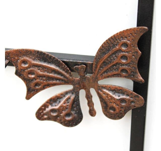 Dandibo - Tassenhalter Wand Schwarz Metall 60 cm 93850 Tassenhaken Küche Vintage Antik Becherhalter Tassenständer Tassenregal Wandmontage