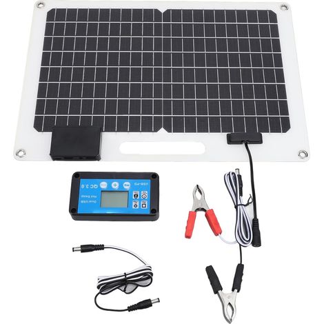 100-w-solar-batterieladegerät – 12-v-/24-v-monokristallines Panel, Zwei Usb-anschlüsse, 100-a-regler Mit Ladezustandsanzeige