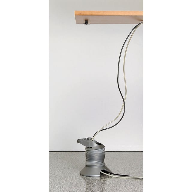 Kabelkanal Prisma, Bodenplatten ø 150 mm, Spiral ø 90 mm, Kunststoff silber