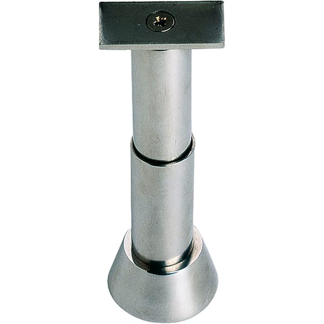 Trennwandstütze gerade, verstellbar Bodenabstand 100-125 mm, Edelstahl