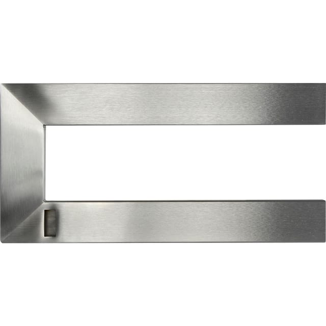 Simausrom - Garderobenstange u Form links - Kleiderstange 300x150mm für die Garderobe unter der Hutablage, Edelstahl gebürstet