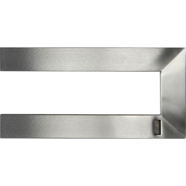 Simausrom - Garderobenstange u Form rechts - Kleiderstange 300x150mm für die Garderobe unter der Hutablage, Edelstahl gebürstet