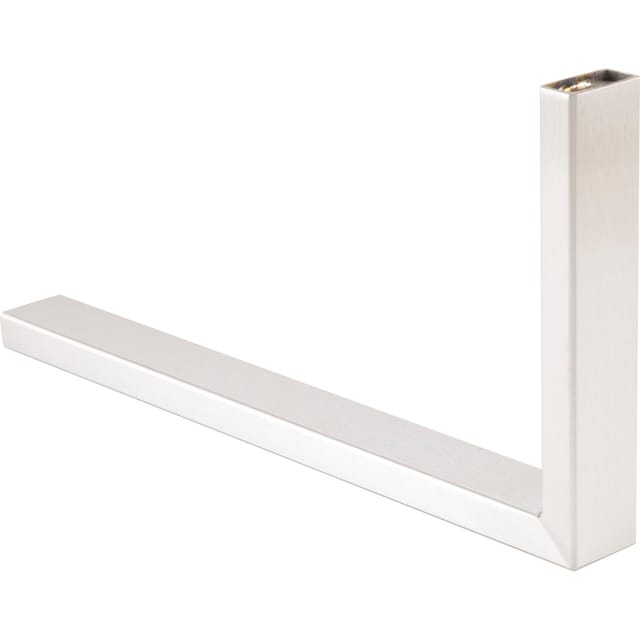 Simausrom - Garderobenstange l Form Cato 300x150mm - Kleiderstange unter Hutablage Garderobe, Edelstahl gebürstet