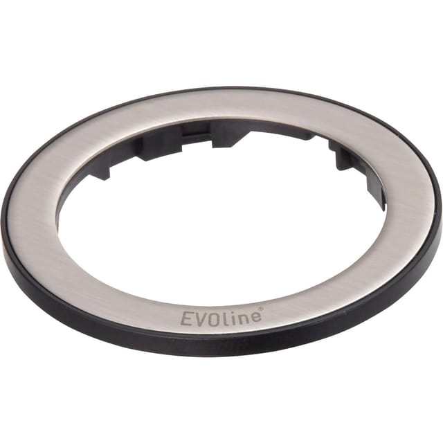 Evoline - One Abdeckring ø 59mm h 4 für Einbau-Steckdosen, Edelstahl schwarz