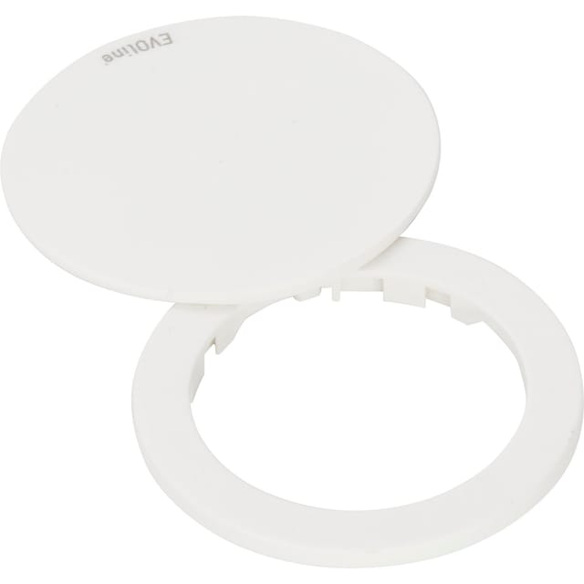 Evoline - One Abdeckring Abdeckkappe mit Drehdeckel ø 59 mm aus Kunststoff weiß