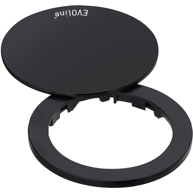 Evoline One Abdeckring Abdeckkappe mit Drehdeckel ø 59 mm aus Kunststoff schwarz
