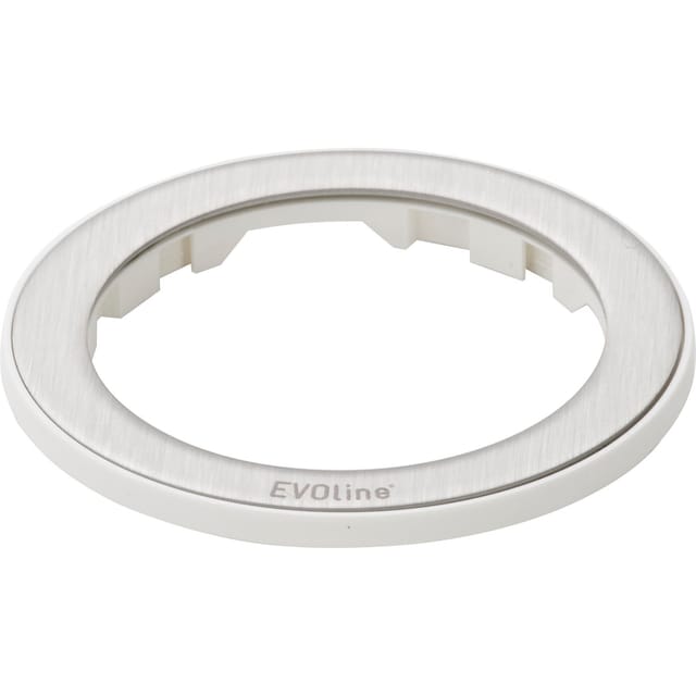 One Abdeckring ø 59mm h 4 für Einbau-Steckdosen, Edelstal weiß - Evoline