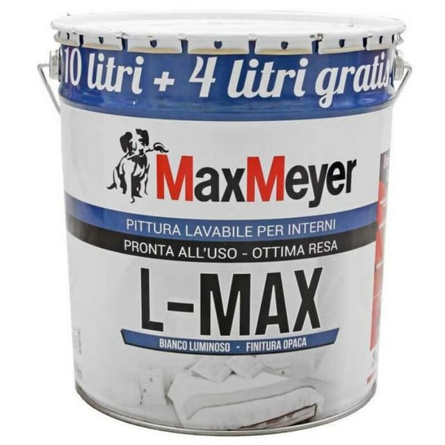 Weiße abwaschbare Farbe auf Wasserbasis Max Meyer L MAX 14 Liter
