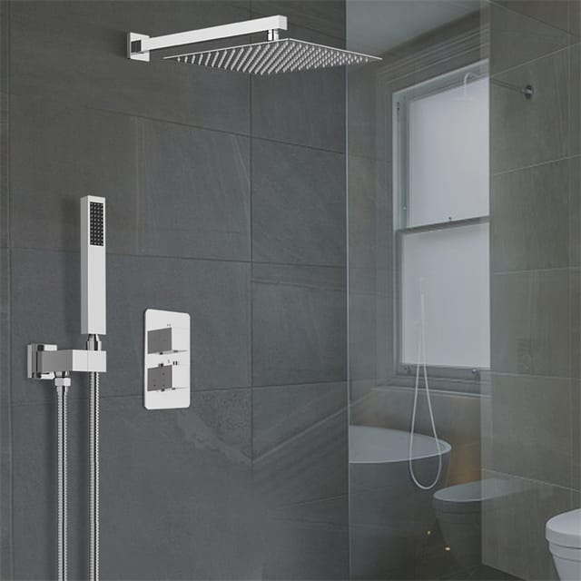 Duschsystem Unterputz Thermostat Duschset mit Kopfbrause Handbrause Duschset mit Hochdruck-Niederschlag Duschkopf Regendusche Dusche