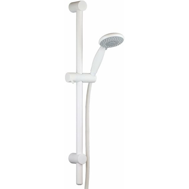 Komplette Duschstange in matt weiß Damast renovo 2.0 15375 weiß matt