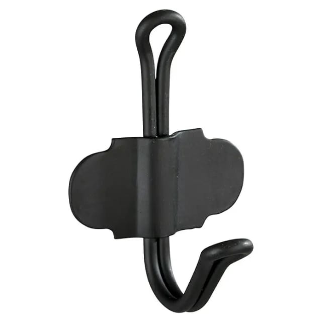 Wenko - Wand Haken Nostalgie schwarz matt Stahl Vintage Handtuch Halter Kleider - schwarz