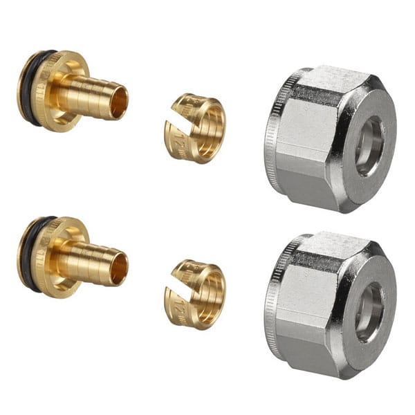 Oventrop - Ofix Klemmringverschraubung, für Außengewinde 3/4',16x2,0mm, 2fach für Kunststoffrohre