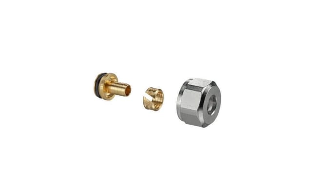 Oventrop - Ofix Klemmringverschraubung, für Außengewinde 3/4',12x1,1mm, 2fach für Kunststoffrohre