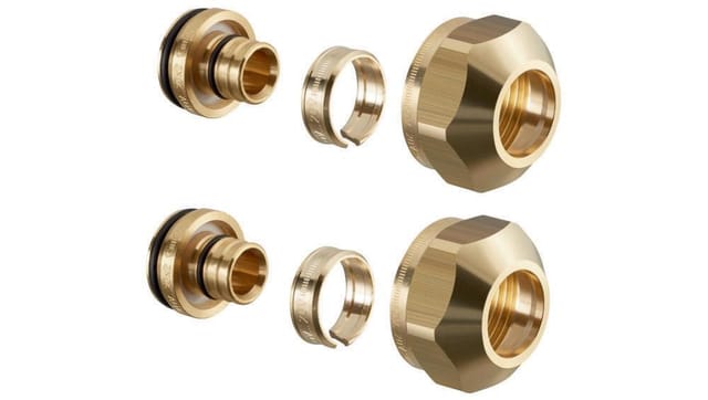 Oventrop - Cofit s Klemmringverschraubung 2-fach für Copex pe-x, 20x2mm x g 1" Überwurfmutter, roh