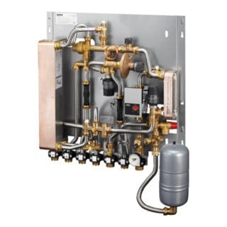 Oventrop - Regudis w-htu Duo Wohnungsstation Heizkreis Trennsystem 17 l/min, Wärmetauscher Kupfergelötet