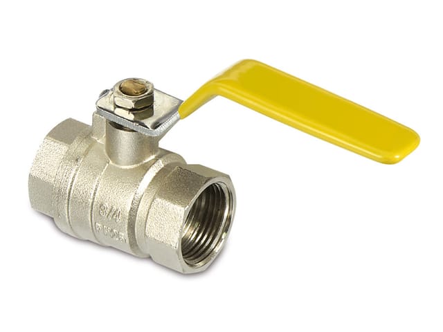 Messing-Kugelhahn mit Stahlgriff 19 mm lose