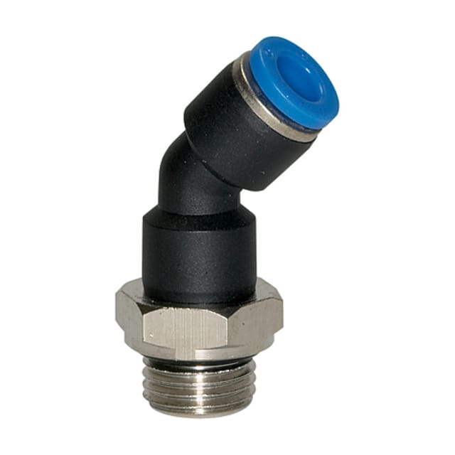 Riegler Steckverschraubung 45° »Blaue Serie«, drehbar, M5 außen Ã˜ 4 mm