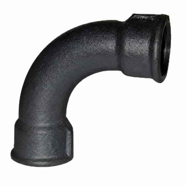 Codital - Winkelstück verformbar 90°, 26x34, doppeltes Innengewinde schwarz großer Radius
