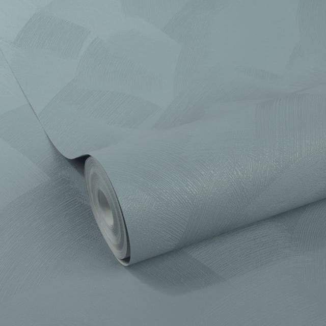 Vliestapete - Basic stuc Grau/Blau - 10m x 52cm