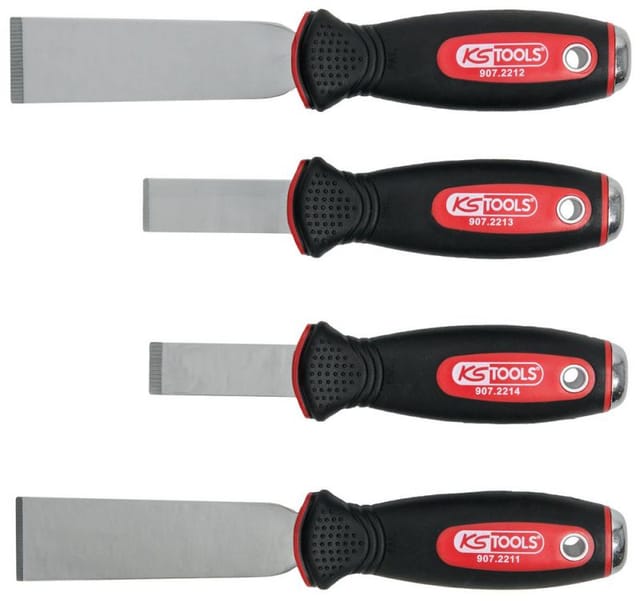 Ks Tools edelstahl Schabmeißel-Satz, 4-tlg - 907.2210