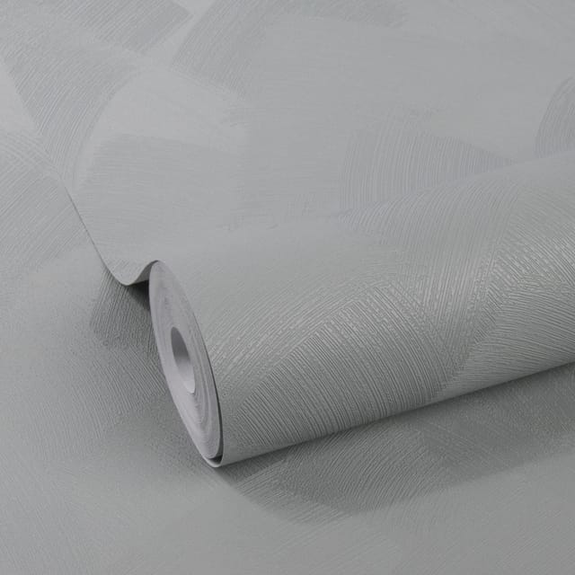 Vliestapete - Basic stuc Grau Grun - 10m x 52cm