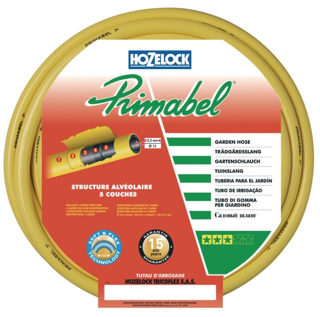 Mehrschichtiger flexibler gartenschlauch d25 mm x 50 m - gelb - Tricoflex - 194271