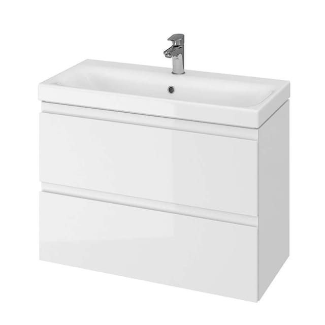 Moduo - Waschtisch mit Unterschrank, 57x80x38 cm, 2 Schubladen, weiß S801-225-DSM - Cersanit