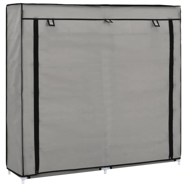 Schuhschrank mit Abdeckung Grau 115 x 28 x 110 cm Stoff Vidaxl