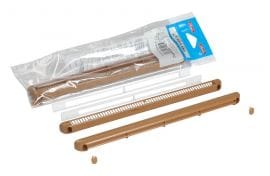 Nicoll - Set Doppelregler + Deflektor + Schraubenabdeckung + Schrauben 30m³ helles Holz - 1KHF130C