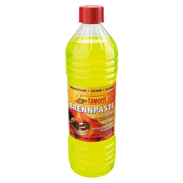 Favorit - Brennpaste 1805, 1 Liter, Bio-Alkohol, rußfrei, für Fondues usw.