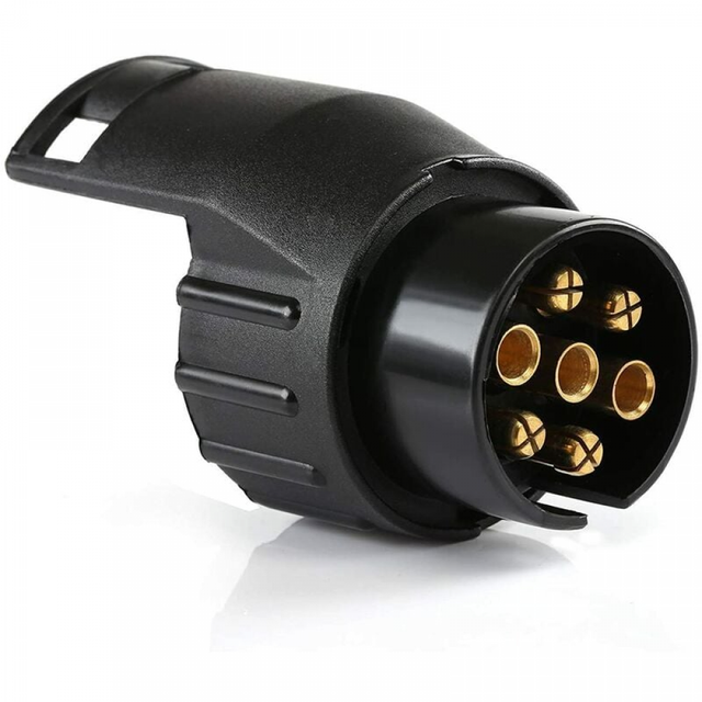 1-teiliger Anhängerstecker-Adapter, universelles Zubehör, wasserdichter 7-poliger auf 13-poliger Anhängerkupplungsadapter, kompatibel mit pkw und lkw