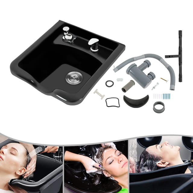 Friseur Waschbecken, Mobiles Waschbecken Friseur Abs-kunststoff Friseur Waschbecken 47.5x49x25cm Verbreitet Im Kosmetiksalon Oder Bad, Zu Hause Oder Oder Im Badezimmer