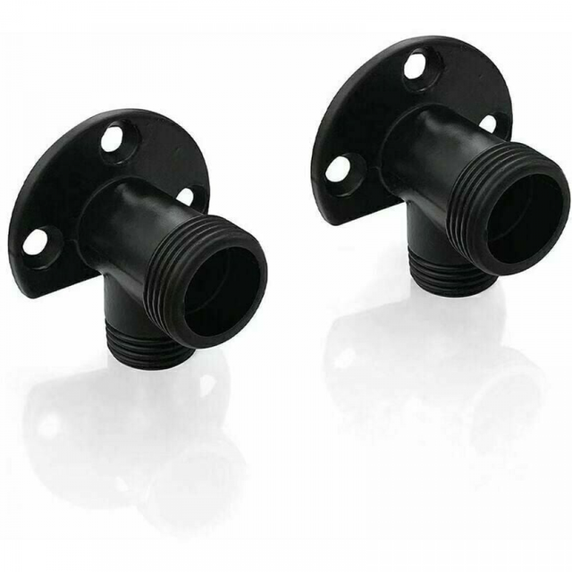 Cyslmuk - 1/2-Stecker auf g 3/4-Stecker für bündige Montage, 2-teiliges mattschwarzes Montageset für den Anschluss von Aufputz-Wasserhahnschläuchen,