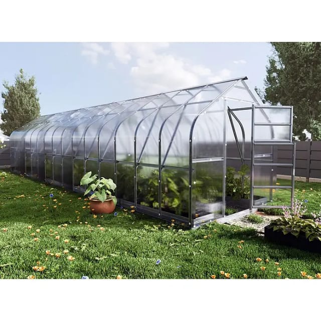 Zertifiziertes Gewächshaus StandartKLASIKA 25m2, 2,5m x 10m, 4 mm Polycarbonatabdeckung (5 Dachfenster)