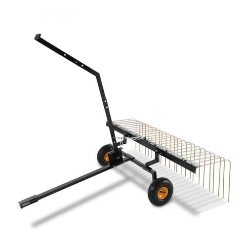 Vevor Vertikutierer, 60-zoll-vertikutierer Mit 24 Stahlzinken, Rasenvertikutierer Für Atv Oder Mäher, Rasenrechen Mit Hebegriff Für Laub, Tannennadeln Und Gras