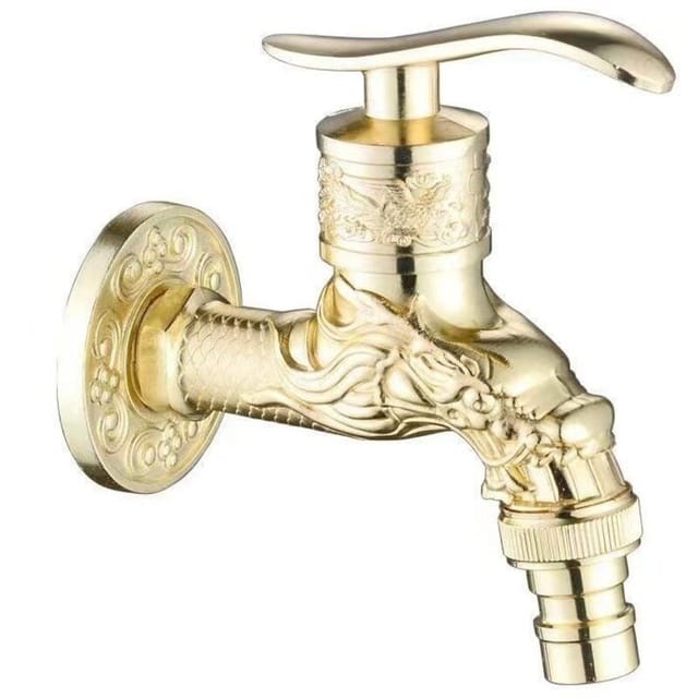 Garten-Auslaufhahn, Balkon-Auslaufhahn, Waschmaschinen-Auslaufhahn, Vintage-Zinklegierung 1/2"-Anschluss (Alt)
