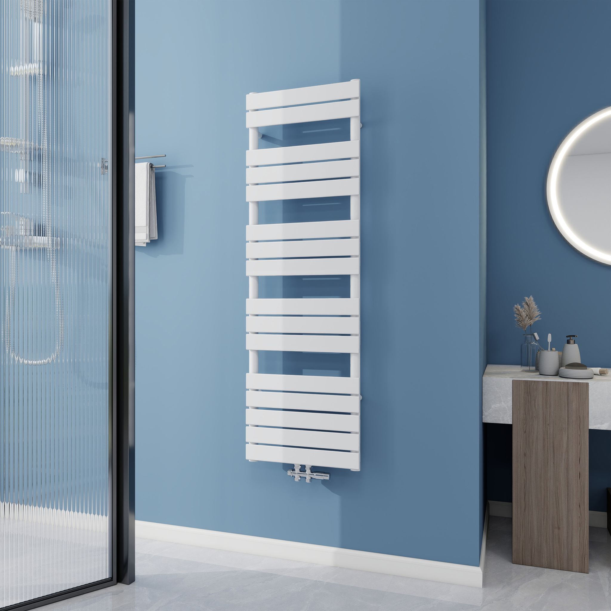 Aica Badheizkörper Design Handtuchwärmer Badezimmer Heizkörper Paneelheizkörper 1600x500mm Weiß