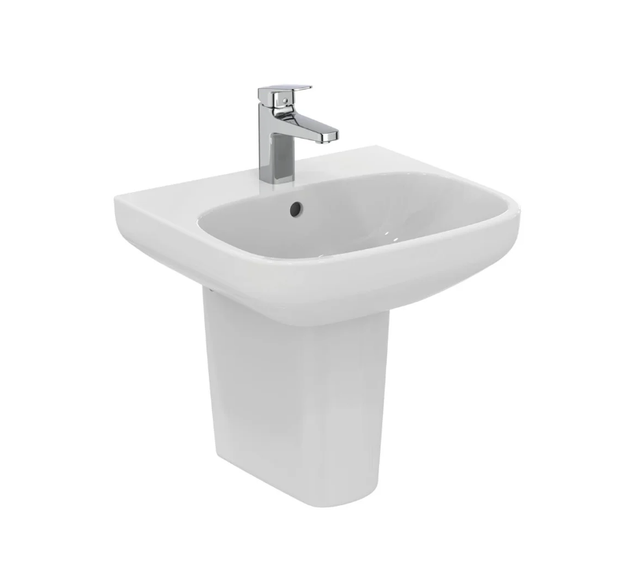 Ideal Standard - Wandwaschbecken 50 cm glänzend weiß i Life - mit Kolonne
