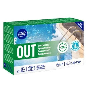 Stop Algas Piscina Gre Out 90147n 6 Pastillas 20 G (anti Algas Sin Bórico)