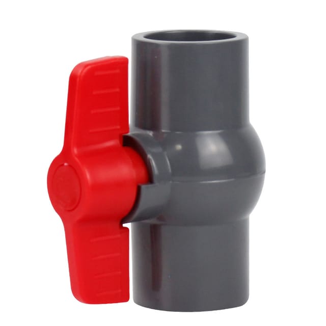 Sollbry - 2 Stück PVC-Kugelhahn, Wasserrohr, Kunststoff-Reparaturverbindungen, Innendurchmesser 40 mm, Buchsenventil-Armaturen-Adapter, Grau