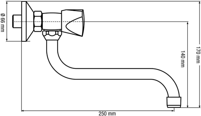 Cornat Lisa sp 2 Griff Wandbatterie Chrom