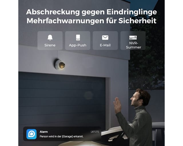 4K 8MP IK10 PoE Überwachungskamera Set Outdoor, 4X 8MP IK10 PoE Überwachungskamera+8CH nvr mit 2TB hdd, 125° Blickwinkel, Smart-Erkennung,