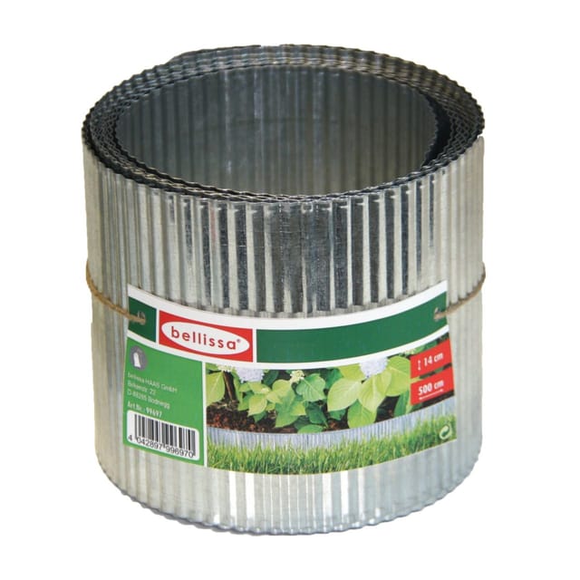 Rasenkantenband kleine Welle 500x14 cm 0,25mm Band Rasen Beet Umrandung - Bellissa