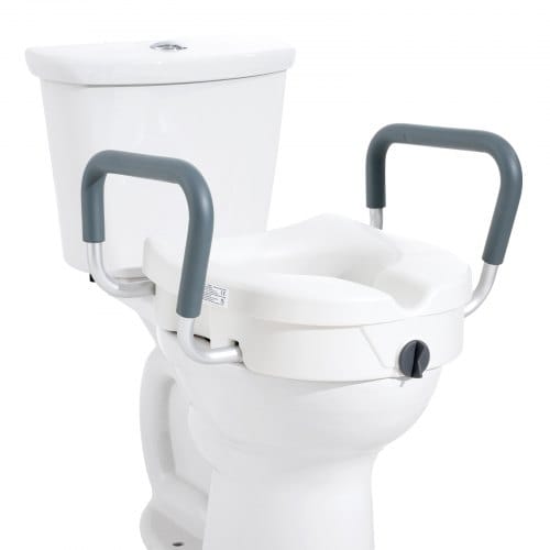 Toilettensitzerhöhung, 12,7 cm hoch, 158 kg Tragkraft, für runde und längliche Toiletten, Drehverschluss-Montage, 48,3cm – 55,6cm Breite