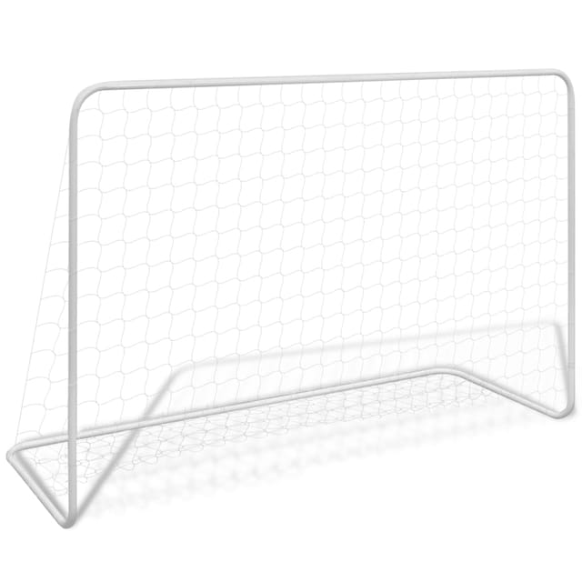 Fußballtor mit Netz 182×61×122 cm Stahl Weiß - Vidaxl