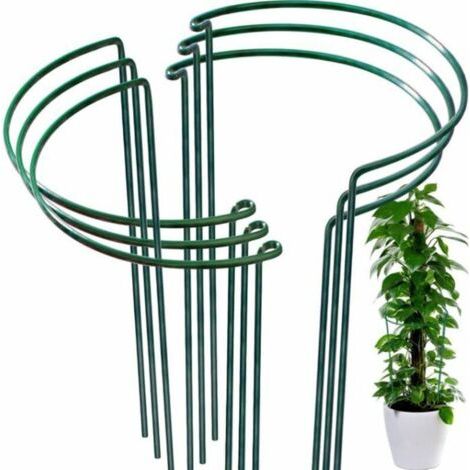 Set Mit 8 Pflanzenstützen Für Kletterpflanzen 25x40cm – Rostfreie Metallstützen – Ideal Für Tomaten, Blumen Und Zimmerpflanzen