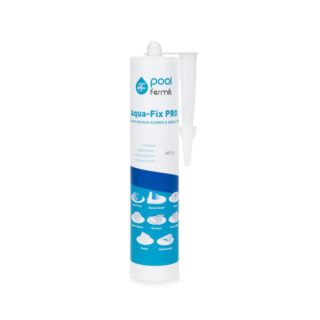 Fermit - Aqua Fix pro - MS-Polymer, Kartusche mit 290 ml - Weiß
